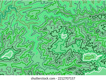 Green Topo Texture Contour Line