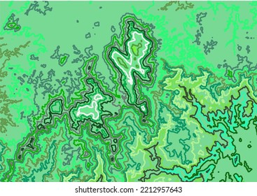 Green Topo Texture Contour Line