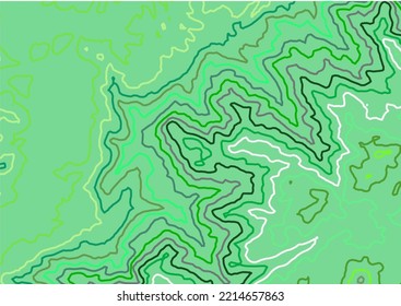 Green Topo Texture Contour Line