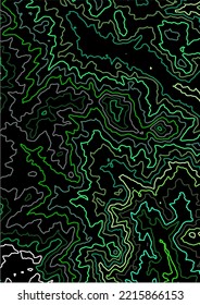 Green Topo Texture Contour Line