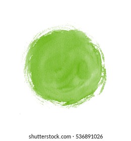 Green Watercolor Circle