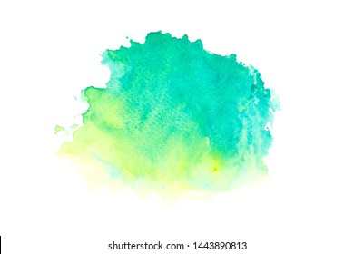 Green Watercolor Painting Ideas Colorful Shades Stock Illustration ...