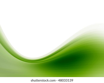 Green Wave Over White Background Space Stock Illustration 48033139 ...