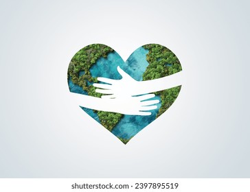 Green World Map love concept- 3D tree or forest shape of world map isolated on white background. World Map Green Planet Earth Day or Environment day Concept. Green earth with electric car.  - Powered by Shutterstock