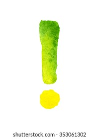 Green yellow gradient watercolor symbol