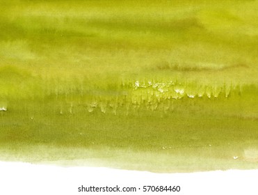 Green And Yellow Watercolor Background