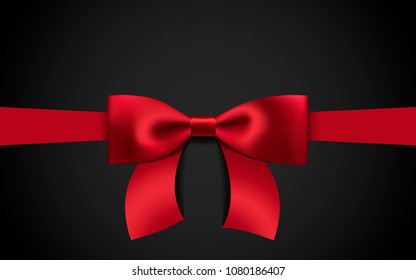 White Bow On Red Textural Background Stock Vector (Royalty Free) 141739282