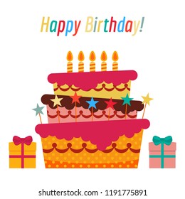 Birthday Cake Cartoon Images, Stock Photos & Vectors | Shutterstock