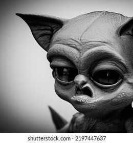 Gremlin Black And White Illustration Character