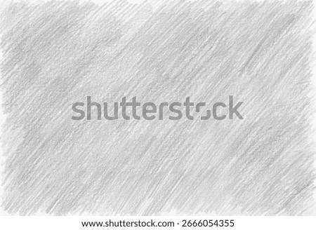 Grey background. Filled with texture drawn with pencils. Diagonal strokes. Different shades and blurs. A white background can be seen in the heavens. Plumbago. Monochrome.