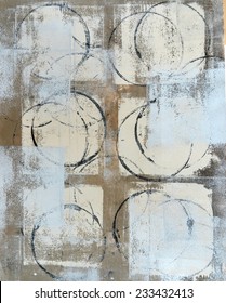 Grey And Beige Abstract Art Painting