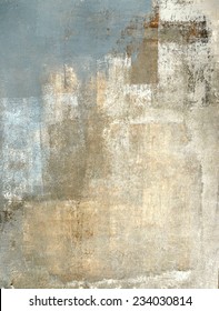 Grey And Beige Abstract Art Painting