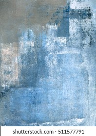 Grey And Blue Abstract Art Painting