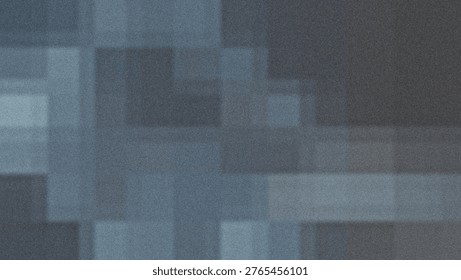 Grey blue block texture background with geometric squares and grain
