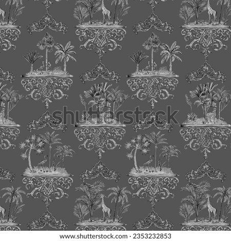GREY COLORED ANTIQUE DEISGN PATTERN