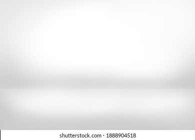 Grey Empty Background Paint Like Graphic White Gradient Studio With Shadow Used For Ad, Production, Template, Wallpaper, Presentation, Modern Backdrop