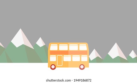 Grey And Green Bus Adventure Retro Quote Desktop Wallpaper