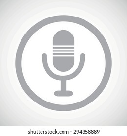 Grey Image Microphone Circle On White Stock Illustration 294358889 ...