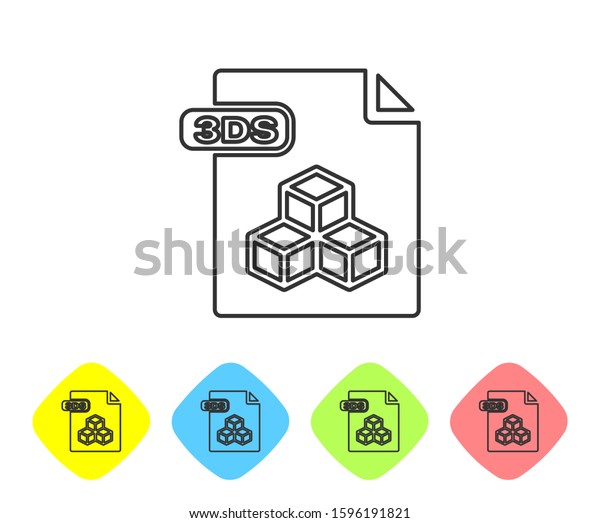 Grey Line 3ds File Document Download Stock Illustration