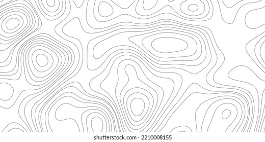 Grey outline topographic contour map abstract tech background - Shutterstock ID 2210008155
