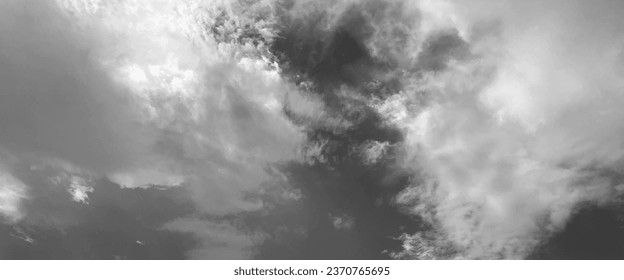 Grey sky. The sky is overhead. Clouds at sunset. The sky before the storm. Cumulus clouds. Gloomy sky