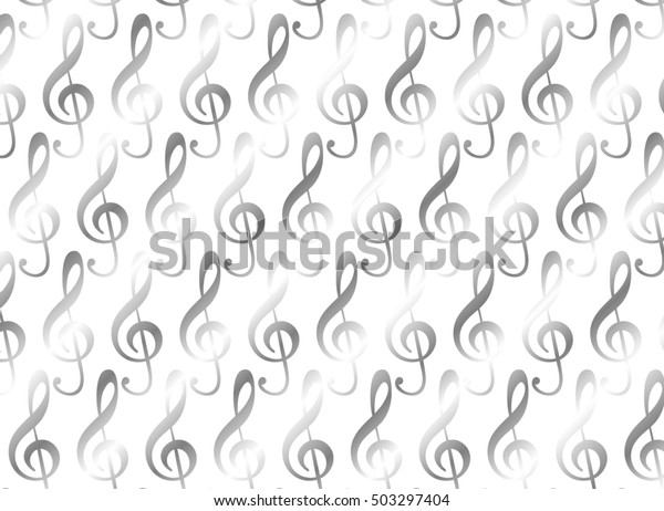 Grey White Background Grey Treble Clef Stock Illustration 503297404