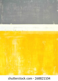 Grey And Yellow Abstract Art Painting