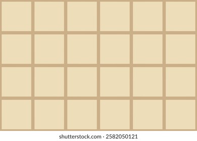 Grid layout pattern with yellow squares and beige border design