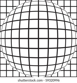 Grid Squares Distorted Bulging Black White Stock Illustration 59320996 ...