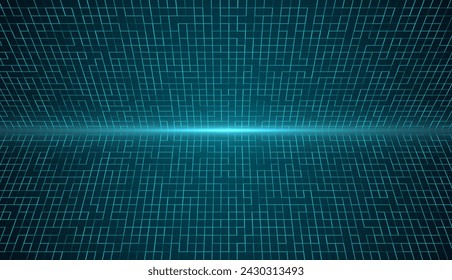 Grid Technology Abstract background with digital squares, lines, and futuristic design, creating a dark and glowing texture Ideal for business concepts and technology-themed illustrations