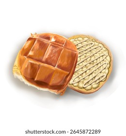 Grilled Bread with Floss and Mayo