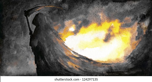 762 Grim reaper with flames Images, Stock Photos & Vectors | Shutterstock