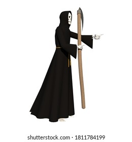 Grim Reaper Sickle Side 2 White Stock Illustration 1811784199 