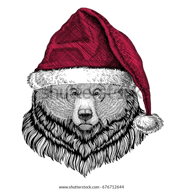 christmas grizzly bear