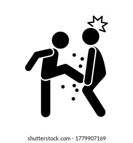 Groin Kick Groin Icon. Simple Pictogram Of Fighting Icons For Ui And Ux, Website Or Mobile Application