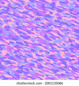 Groovy Mod Boho Pastel Blue Pink and Purple Camo Digital Abstract Seamless Background 
