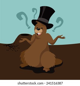Groundhog Day decision design. stock illustration.