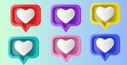 A Group Of Colorful Square Shapes With White Heart In Center