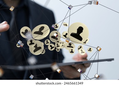 group - conference Digital Network and data concept - Powered by Shutterstock