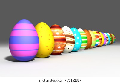 Group Easter Colored Eggs Stock Illustration 72152887 | Shutterstock