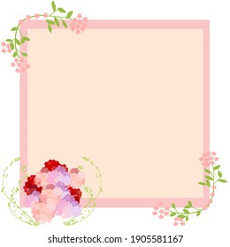 Group of hydrangea decorating on pink background for card , background and texture concept 