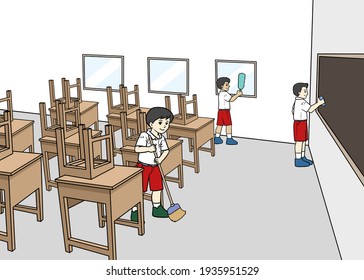 909 Sweeping school Images, Stock Photos & Vectors | Shutterstock