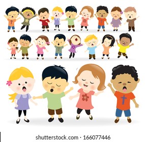 Cartoon Kids Sing 图片、库存照片和矢量图 | Shutterstock