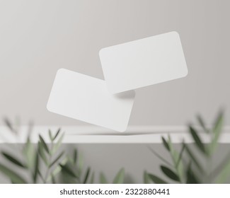 Group of minimal business card mockup on desk