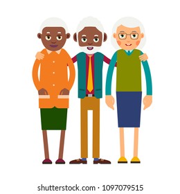 Group Older People Three Aged People Stock Illustration 1056413228 ...