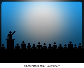 Group People Listening Presentation Speech Stock Illustration 266989019 ...