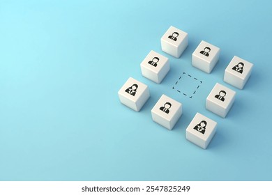 Group of people in a modern corporate environment, with a focus on teamwork and collaboration. Represents integration, business and professional networking. 3D illustration. - Powered by Shutterstock