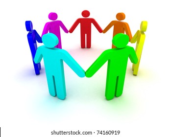 1,590 3d People Holding Hands Circle Images, Stock Photos & Vectors ...