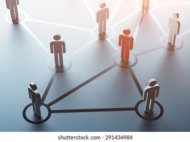 Group Of People Talking In Social Network