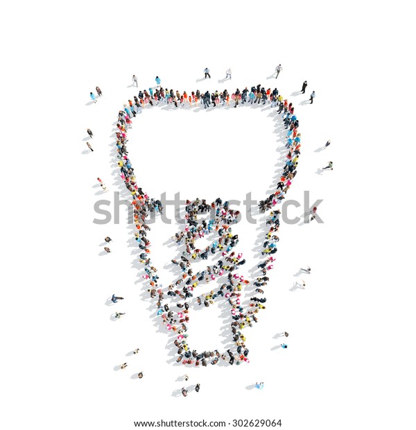 歯 歯 フラッシュモブの形をした人々のグループ のイラスト素材 302629064